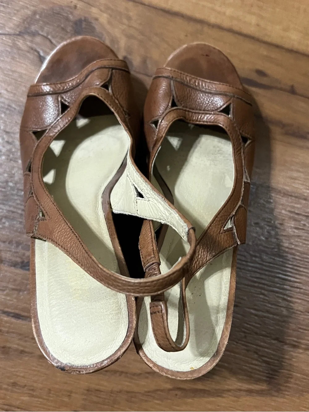 Vintage Y2K Michael Kors Wooden Sandal Wedges Size 6.5